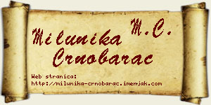 Milunika Crnobarac vizit kartica